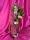 Vintage Niada Artist Doll Nancy Walters Ooak Polymer Clay Elderly Woman Roses