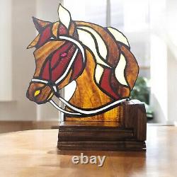 Vintage Stained Glass Horse Mosaic Sculpture OOAK Suncatcher Artist Made