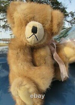 Vintage Teddy Bear 13 Real Fur Ooak Artist Friend Folk Soft Mink Fox Coat