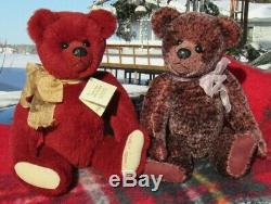 Vintage Teddy Bear Mohair Gemstone Collar 12 Artist Tag Mariel Making Memories
