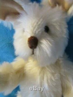 Vintage White Mohair Ooak Artist Fain Jointed Bunny Rabbit 14 Teddy Bear Easter