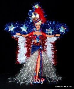 WOW BeautifulMISS LIBERTY4th of july OOAK Barbie Show Girl Doll by FFF