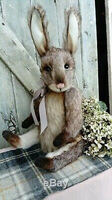 Winnie Coco and Clare Handmade hare Ooak collectors rabbit Artist Bear 21