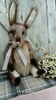 Winnie Coco and Clare Handmade hare Ooak collectors rabbit Artist Bear 21