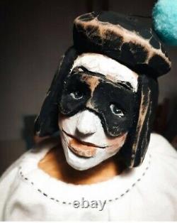 Wooden doll, Art doll, Theatrical puppet, Pierrot. Handmade. OOAK