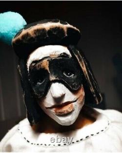 Wooden doll, Art doll, Theatrical puppet, Pierrot. Handmade. OOAK