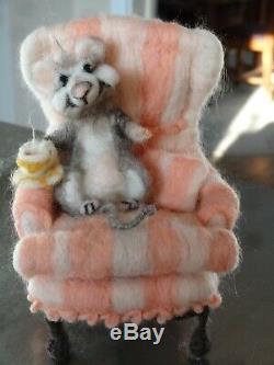 Wooly Cute! Needle Felted Animals Toto Dog Handmade Memorial 100% Made To Order