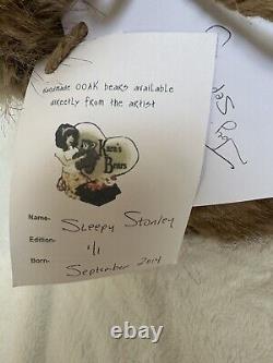 12 Ours en mohair fait main et unique en son genre 'Sleepy Stanley' par Kara's Bears