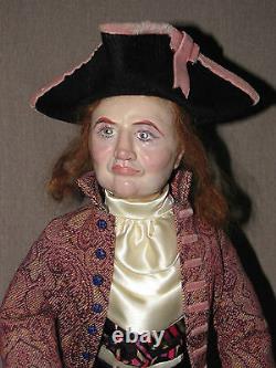 24 Thomas Jefferson Doll Wax Sur Polyform Artist Faith Wick 1976 Niada Rare