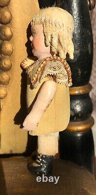 3.5 De Haut Dollhouse Doll Amazing Petite Poupée D'artiste C. 1930'-40's