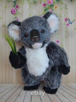 Artisanat de koala en peluche fait main à Kyoto, jouet de collection unique en son genre cadeau 11 pouces