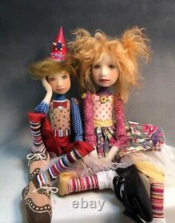 Artist Doll Boy Par Dianne Adam Ash Blond Cheveux Freckles Wing Tip Chaussures Ooak