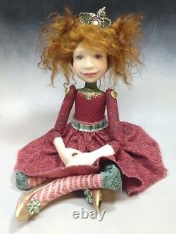 Artist Doll Par Dianne Adam Red Hair Freckles Gold Shoes Ooak