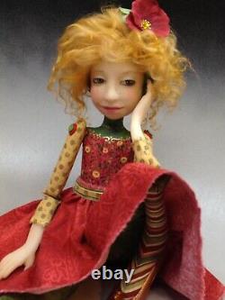 Artist Doll Par Dianne Adam Red Hair Freckles Red Shoes Ooak