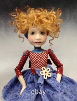 Artist Doll Par Dianne Adam Red Hair Freckles Red Shoes Ooak