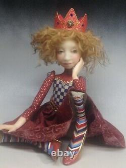 Artiste Doll Queen Auburn Hair Red Shoes Ooak