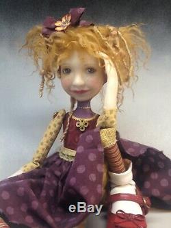 Artiste Doll Red Hair Freckles Big Shoes Ooak