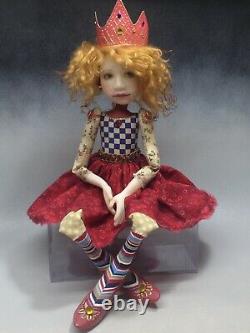 Artiste Doll Red Hair Princess Crown Red Shoes Ooak