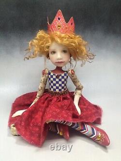 Artiste Doll Red Hair Princess Crown Red Shoes Ooak