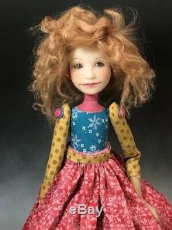Artiste Doll Strawberry Blonde Hair Rose Chaussures Ooak