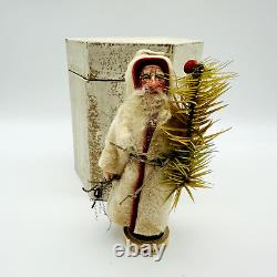 Artiste OOAK Santa Angleterre par Lois Clarkson Père Noël dans sa boîte d'origine