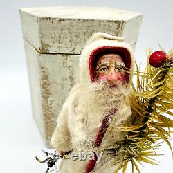 Artiste OOAK Santa Angleterre par Lois Clarkson Père Noël dans sa boîte d'origine