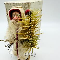 Artiste OOAK Santa Angleterre par Lois Clarkson Père Noël dans sa boîte d'origine