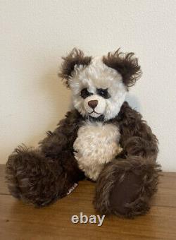 Artiste Teddy Bear Ooak Bj's Huggables Brenda Hallaway Mohair Panda Rare Htf