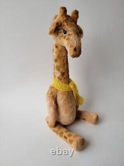 Artiste Teddy Girafe Poupée d'art, décoration de bureau à domicile, 11 pouces OOAK