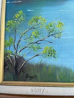 Artiste de gingembre Paysage abstrait Ooak 27,5 x 23,5 Abstrait original