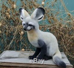 Big Eared Fox Felted, Collection Ooak Des Animaux Sauvages