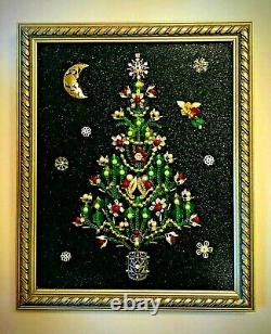 Bijoux À Cadre D'arbre De Noël Un D'une Sorte Artunique Cadeau Vintage