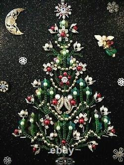 Bijoux À Cadre D'arbre De Noël Un D'une Sorte Artunique Cadeau Vintage