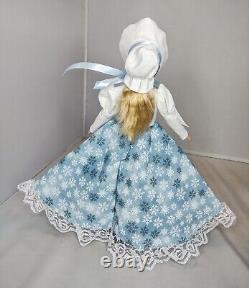 Bleu Victorien De Noël Caroler Barbie Doll Ooak Bonnet Robe De Vacances