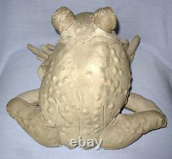 Charleen Kinser Tom's Toad 1981 Signé #166 Grenouille En Cuir 13 X 10 Artiste USA