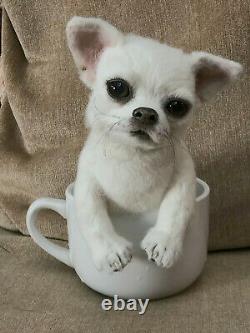 Chihuahua Puppy Realistic Ooak Fait À La Main Avec Nails! Par Tarasova 640.00 $ Vaue