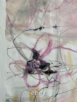 Couleurs sourdes florales OOAK œuvre d'art originale Peinture abstraite contemporaine par KatC
