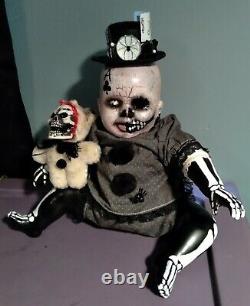 Creepy Horror Scarytale Wonderland Skeleton Doll'lila' Art Gothique Par L. Ganci