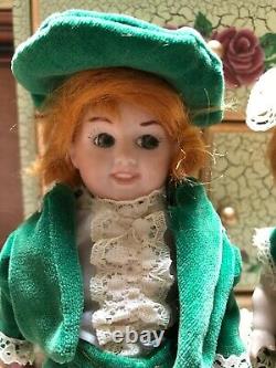 Estate Of Canadian Artist Joan Curtis Ooak Irish Boy Girl Doll Porcelaine 7in