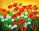 Fleurs Originales Poppies Et Camomilles Peinture De L'artiste Ukrainien Still Life