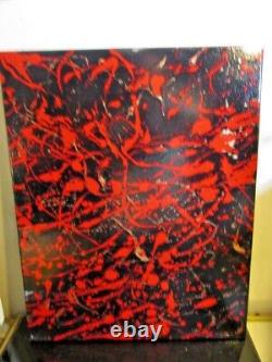 Graffi Abstract Canvas Painting Par Musk Yai 16x20 Ooak Peinture À La Main Signée