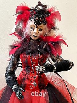 Grande poupée d'artiste gothique à yeux dégoulinants et articulables de 26 pouces par Ekaterina Borzunova