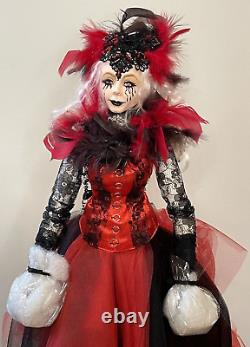 Grande poupée d'artiste gothique à yeux dégoulinants et articulables de 26 pouces par Ekaterina Borzunova