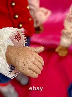 Irene Rama Graham, artiste OOAK de poupées faites à la main en papier mâché, style folklorique écossais, 15 pouces.