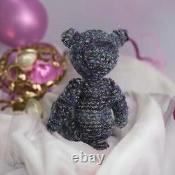 Jouet en crochet, ours en peluche, fait par un artiste, rembourré, de collection, jouet fait main