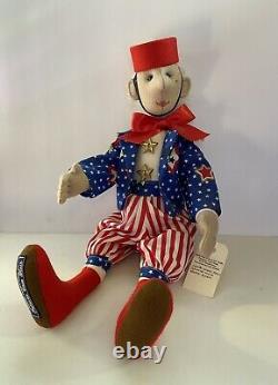 Liberty 16 Felt Patriotique Oncle Sam Jester Artiste Doll Patricia Blair Ooak