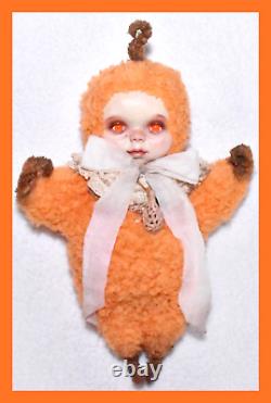 Marionnette d'esprit de bois d'artiste OOAK Bear par En Original Doll fait main au Japon 30cm