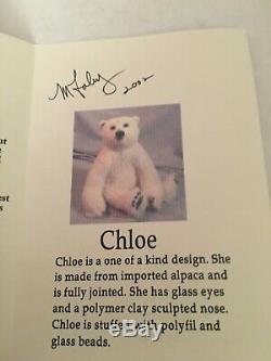 Mary Lou Foley Chloe Polar Bears Alpaga Ours En Peluche Signé Magazine 11 Ooak