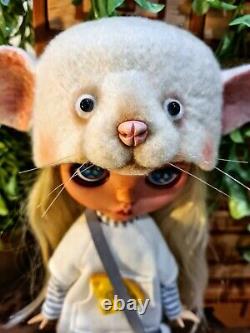 Miki' Mouse Adorable Personnalisé Ooak Blythe Doll Avec L'artiste Outfit Fait À La Main