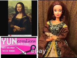 Mona Lisa Doll Gioconda Handmade Collector Ooak Artistic Davinci 11.5